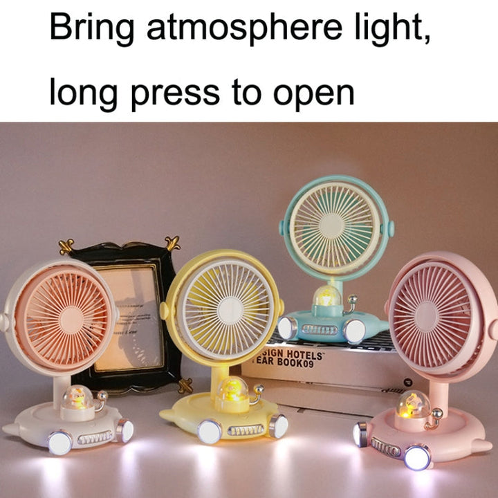 Household Cute Pet Fan USB Desktop Night Light Fan(Apricot) | Kalsten