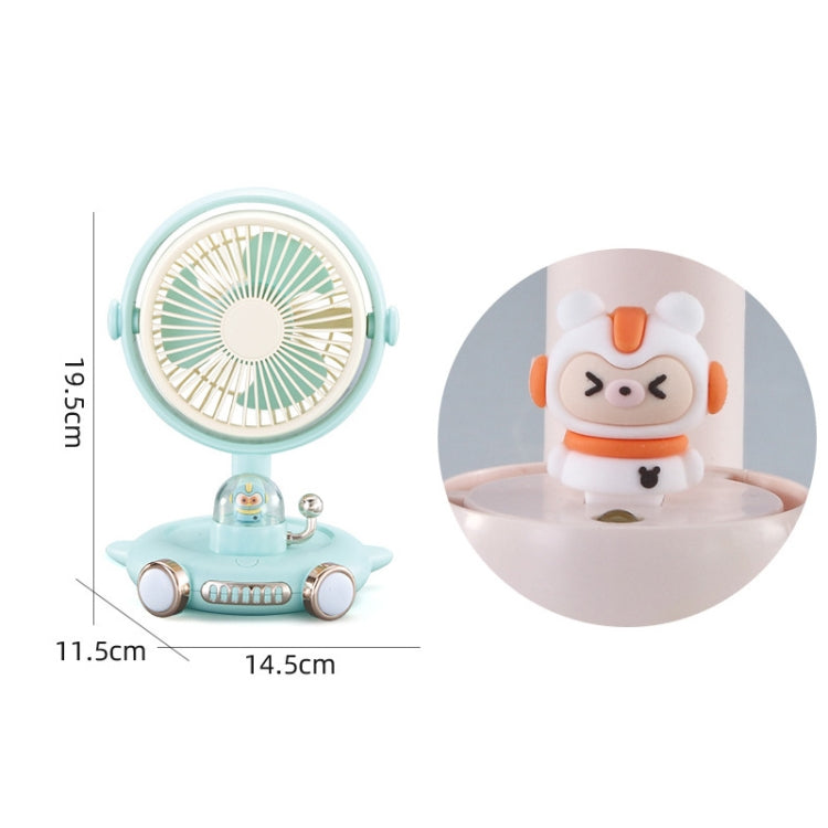 Household Cute Pet Fan USB Desktop Night Light Fan(Blue) | Kalsten