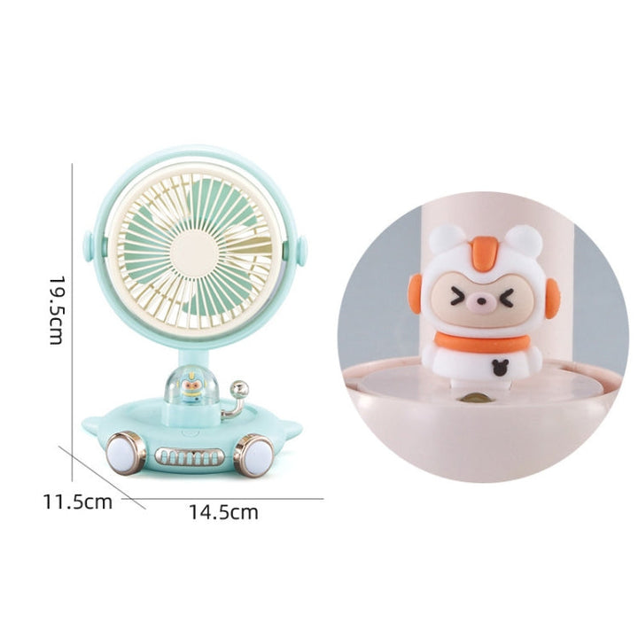 Household Cute Pet Fan USB Desktop Night Light Fan(Blue) | Kalsten