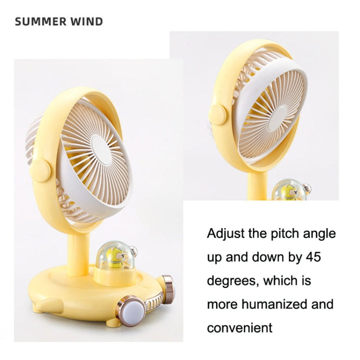 Household Cute Pet Fan USB Desktop Night Light Fan(Apricot) | Kalsten