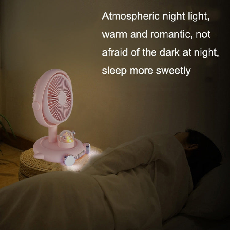 Household Cute Pet Fan USB Desktop Night Light Fan(Blue) | Kalsten