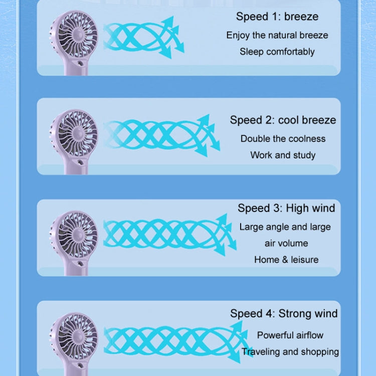 USB Rechargeable Handheld Misting Fan Portable Hydration Electrical Fan(Grey) | Kalsten