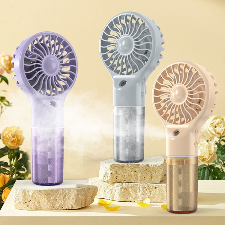 USB Rechargeable Handheld Misting Fan Portable Hydration Electrical Fan(Grey) | Kalsten