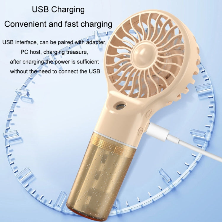 USB Rechargeable Handheld Misting Fan Portable Hydration Electrical Fan(Purple) | Kalsten