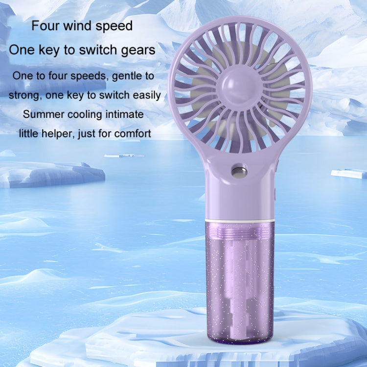 USB Rechargeable Handheld Misting Fan Portable Hydration Electrical Fan(Purple) | Kalsten