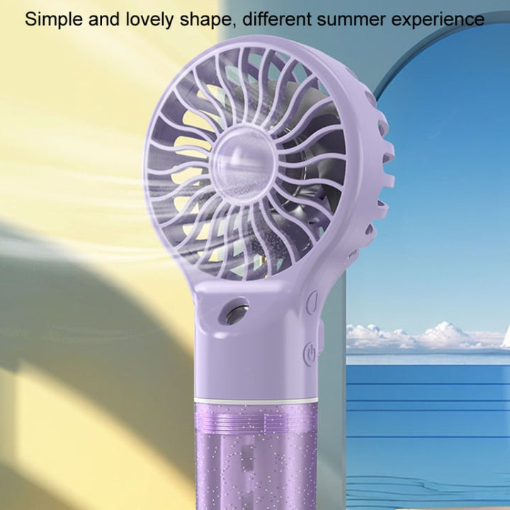 USB Rechargeable Handheld Misting Fan Portable Hydration Electrical Fan(Purple) | Kalsten