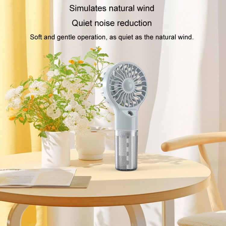 USB Rechargeable Handheld Misting Fan Portable Hydration Electrical Fan(Grey) | Kalsten