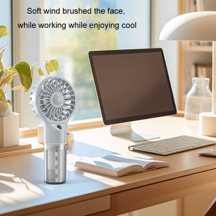 USB Rechargeable Handheld Misting Fan Portable Hydration Electrical Fan(Purple) | Kalsten