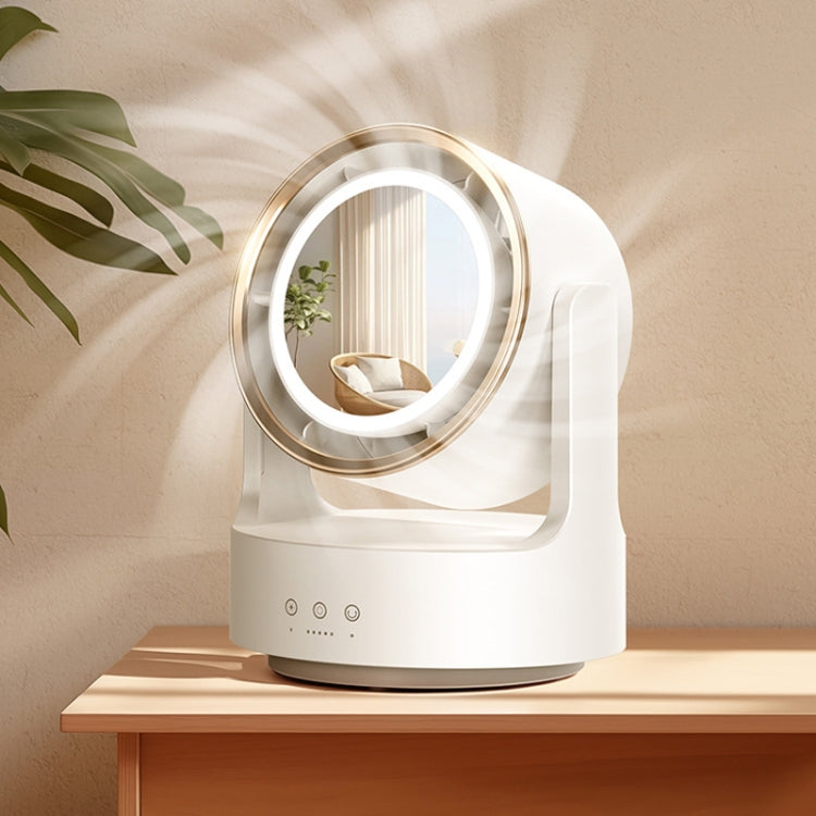 3 In 1 Multifunctional Desktop Fan with LED Light Cosmetic Mirror USB Plug Non-Oscillating | Kalsten