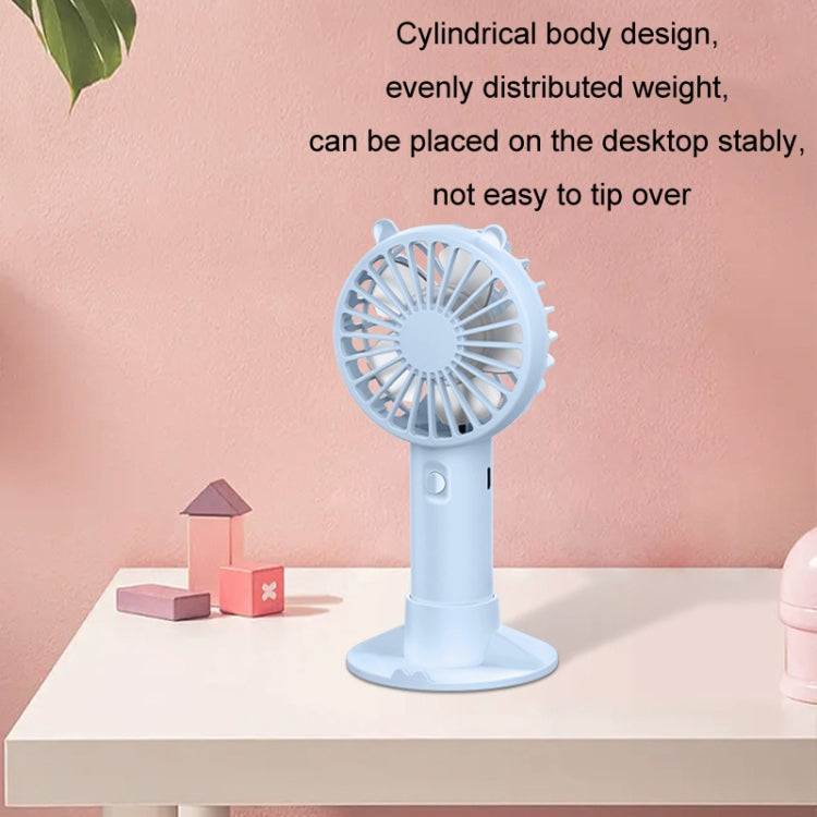 Mini USB Handheld Fan Rechargeable Portable Desktop Phone Holder(Pink) | Kalsten
