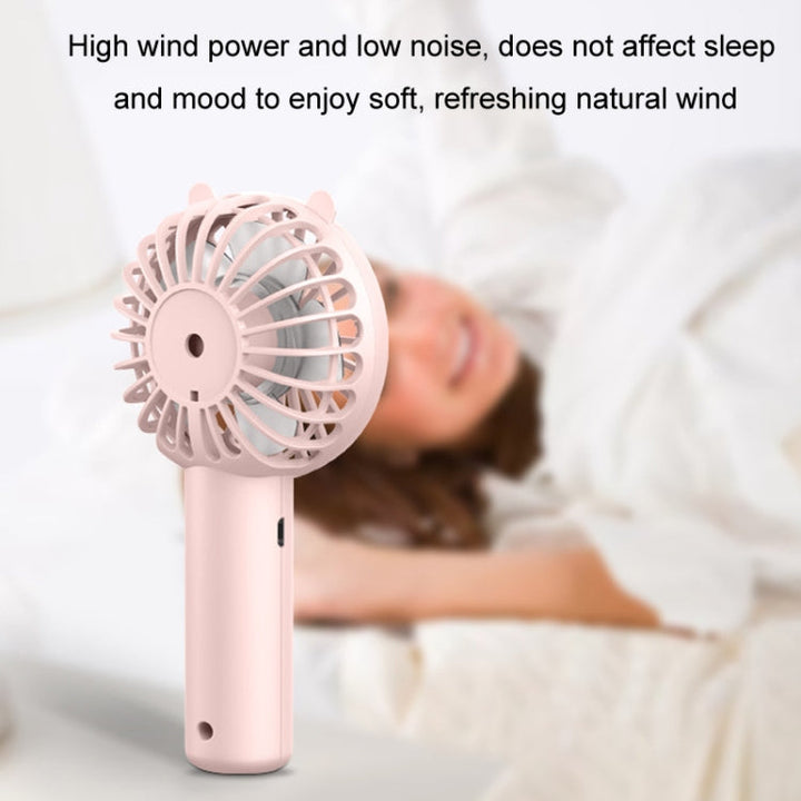 Mini USB Handheld Fan Rechargeable Portable Desktop Phone Holder(Pink) | Kalsten