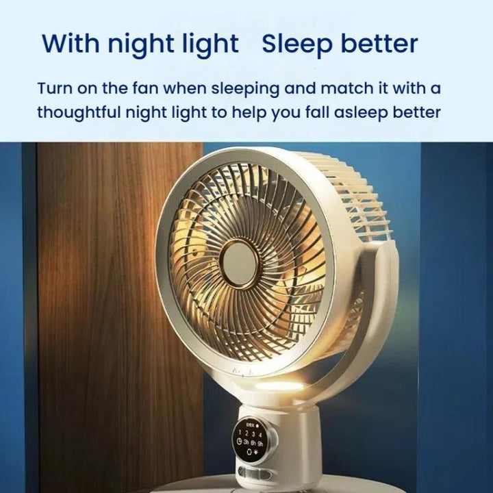 Air Circulation Fan Turbo Light Convection Standing Fan Remote Control Timer Floor Fan, Style: Rechargeable | Kalsten