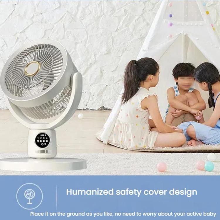 Air Circulation Fan Turbo Light Convection Standing Fan Remote Control Timer Floor Fan, Style: Rechargeable | Kalsten