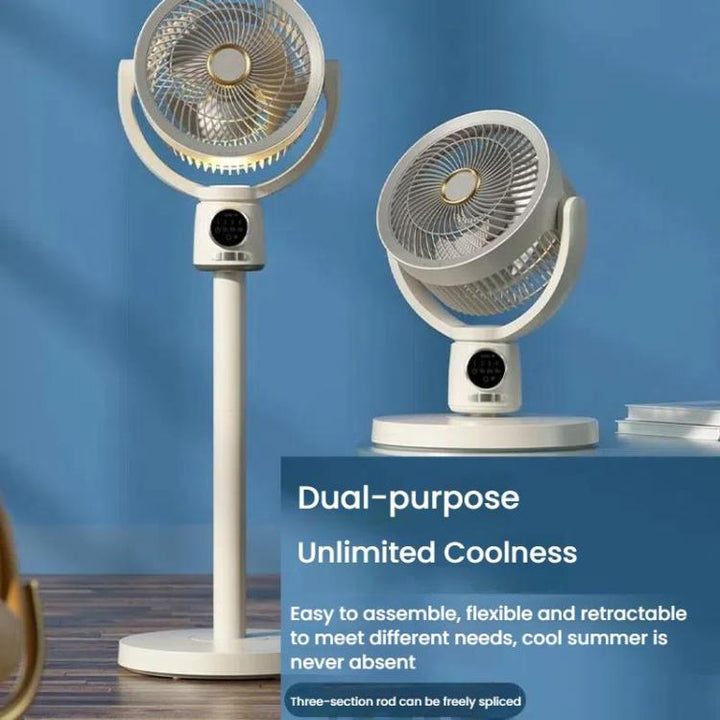 Air Circulation Fan Turbo Light Convection Standing Fan Remote Control Timer Floor Fan, Style: Rechargeable | Kalsten