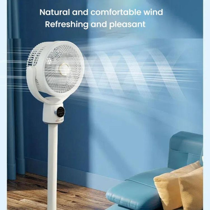 Air Circulation Fan Turbo Light Convection Standing Fan Remote Control Timer Floor Fan, Style: Rechargeable | Kalsten