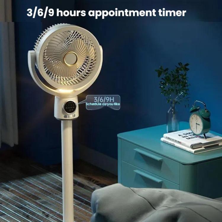 Air Circulation Fan Turbo Light Convection Standing Fan Remote Control Timer Floor Fan, Style: Rechargeable | Kalsten