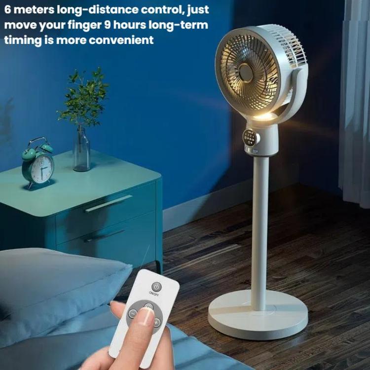 Air Circulation Fan Turbo Light Convection Standing Fan Remote Control Timer Floor Fan, Style: Rechargeable | Kalsten