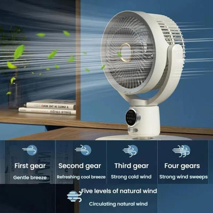 Air Circulation Fan Turbo Light Convection Standing Fan Remote Control Timer Floor Fan, Style: Rechargeable | Kalsten