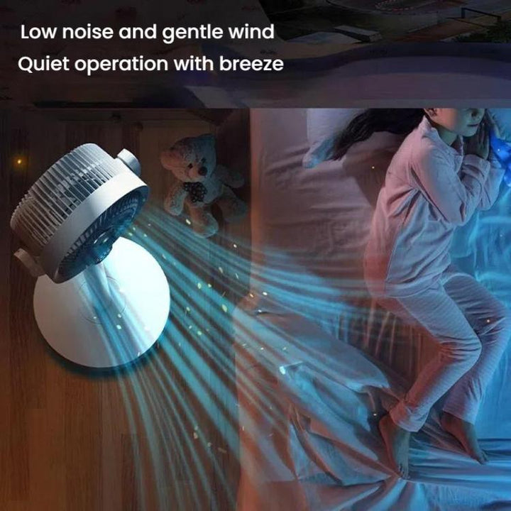 Air Circulation Fan Turbo Light Convection Standing Fan Remote Control Timer Floor Fan, Style: Rechargeable | Kalsten