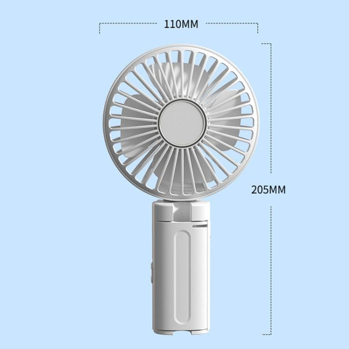 Folding Hanging Umbrella Fan USB Handheld Portable Umbrella Clip Fan Compact Desktop Fan(White) | Kalsten
