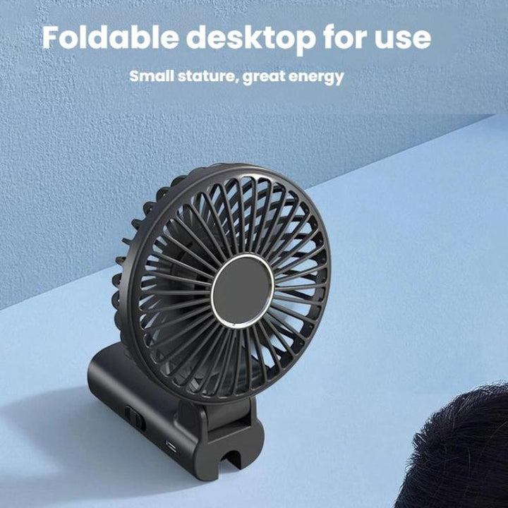Folding Hanging Umbrella Fan USB Handheld Portable Umbrella Clip Fan Compact Desktop Fan(White) | Kalsten