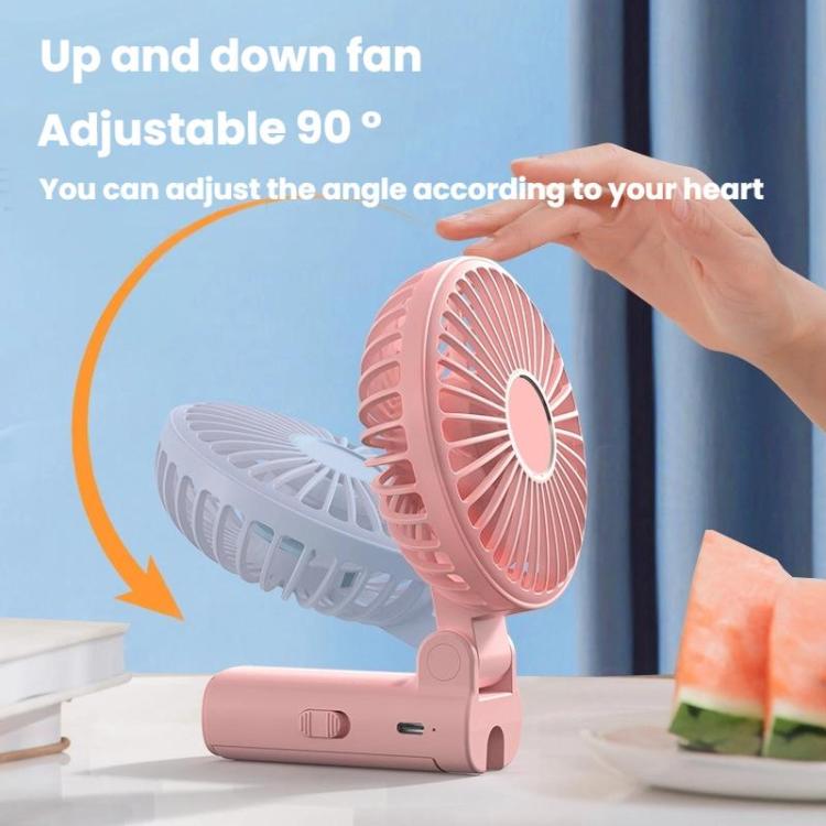 Folding Hanging Umbrella Fan USB Handheld Portable Umbrella Clip Fan Compact Desktop Fan(White) | Kalsten