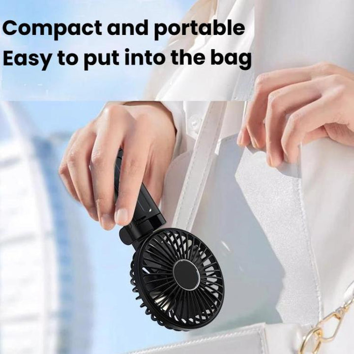 Folding Hanging Umbrella Fan USB Handheld Portable Umbrella Clip Fan Compact Desktop Fan(White) | Kalsten