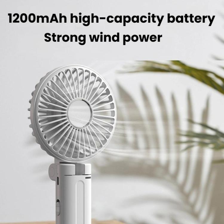 Folding Hanging Umbrella Fan USB Handheld Portable Umbrella Clip Fan Compact Desktop Fan(White) | Kalsten