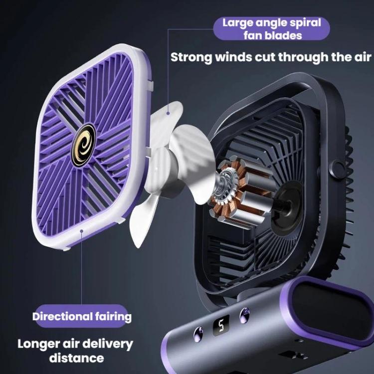 Desktop Mini Office Silent USB Wall-Mounted Fan, Color: Gray Plug-in | Kalsten