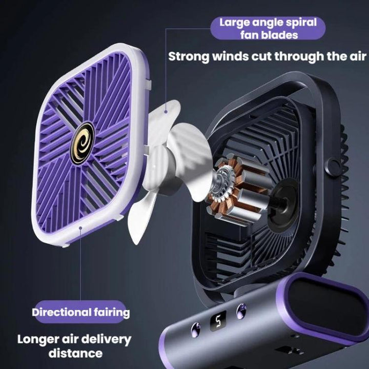 Desktop Mini Office Silent USB Wall-Mounted Fan, Color: Gray Plug-in | Kalsten