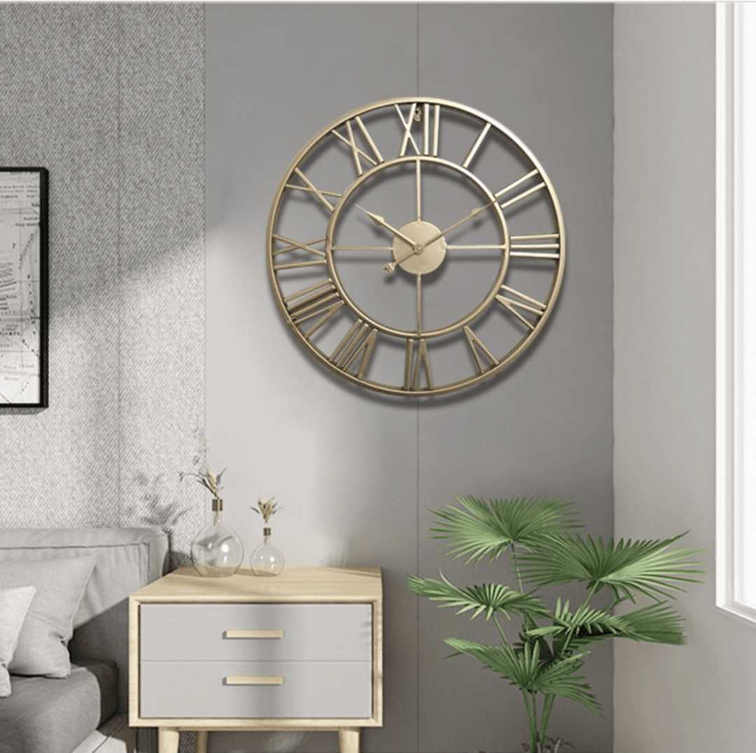 Kalsten | Skeleton Wall Clock Made of Wrought Iron with Silent Movement