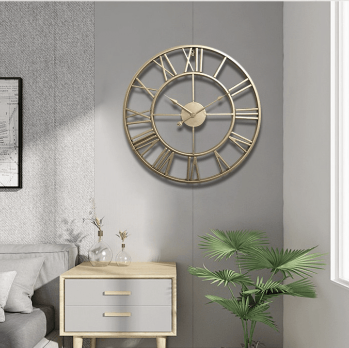 Kalsten | Skeleton Wall Clock Made of Wrought Iron with Silent Movement