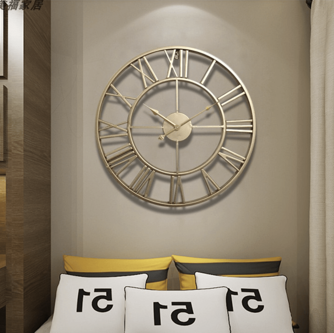 Kalsten | Skeleton Wall Clock Made of Wrought Iron with Silent Movement