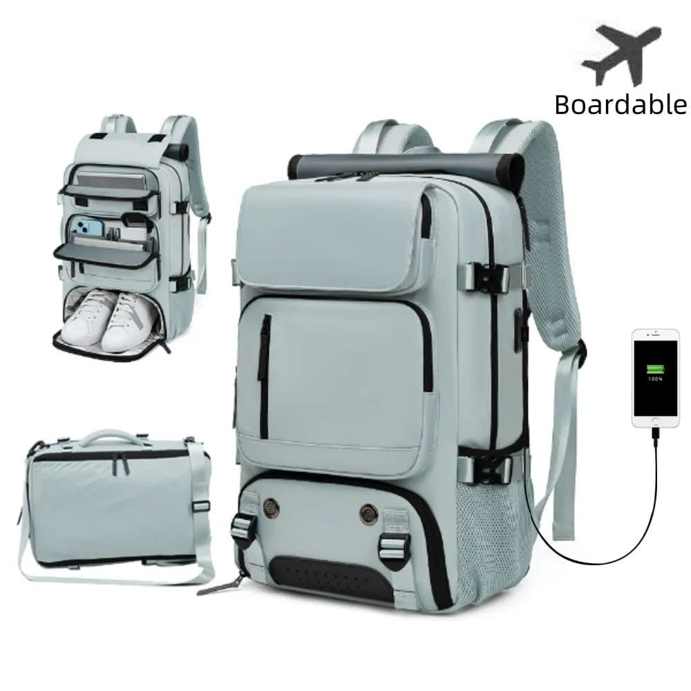 Kalsten | Travel backpack with USB connection, shoe compartment & anti-theft compartment