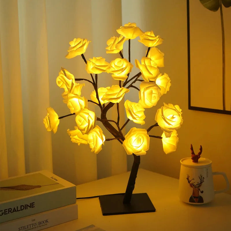 Romantic Rose Table Lamp - Warm Light & Elegance Noxord