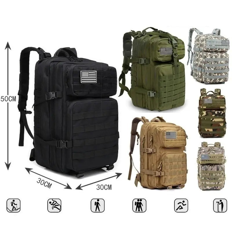 50-Liter-Tactical Backpack for Outdoor and Travel | Kalsten