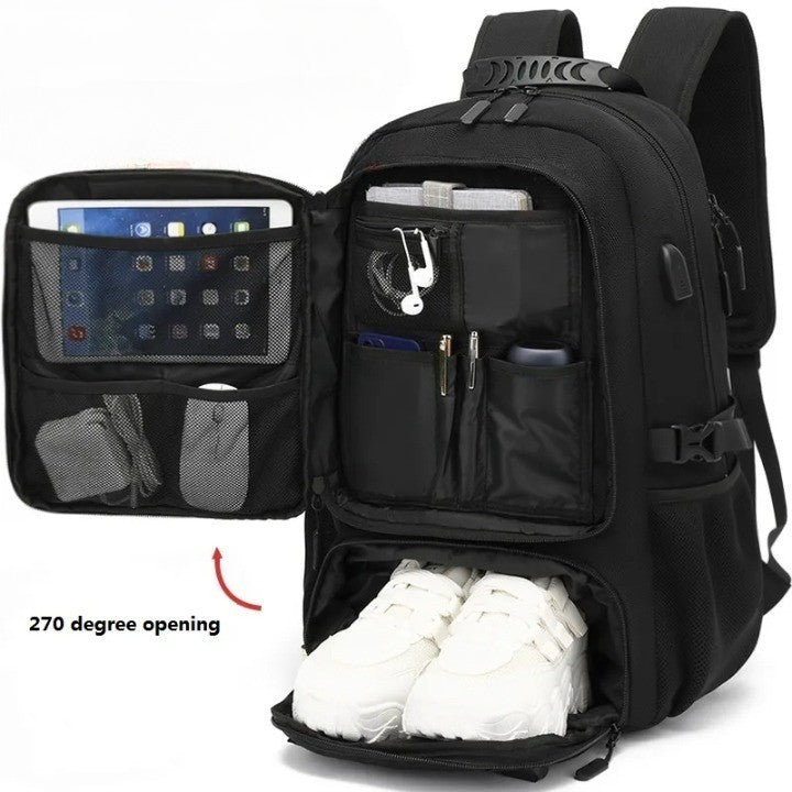Tech Trek Pro 50-80L The Ultimate Backpack With USB Connection | Kalsten