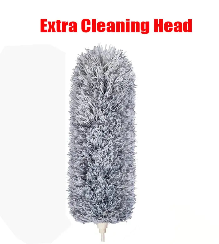 Noxord | Telescopic dust duster with extra long microfiber head (Free 3 replacement cleaning heads)
