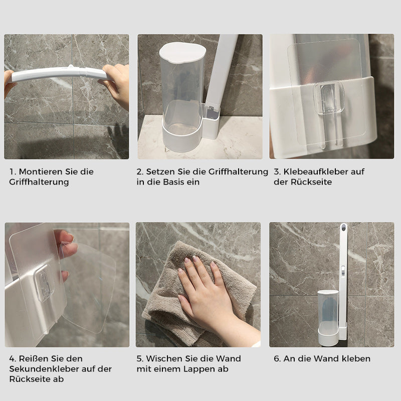Kalsten | Antibacterial Disposable Toilet Brush with Hygienic Sponge Head and Holder