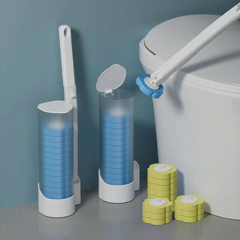 Kalsten | Antibacterial Disposable Toilet Brush with Hygienic Sponge Head and Holder