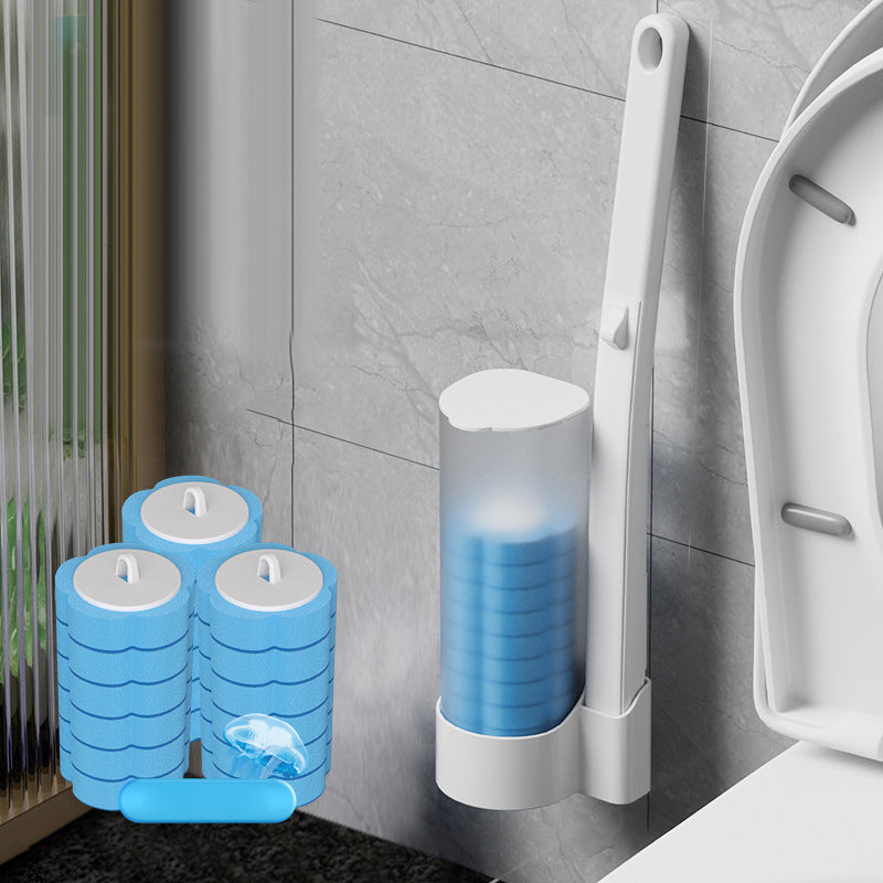 Kalsten | Antibacterial Disposable Toilet Brush with Hygienic Sponge Head and Holder
