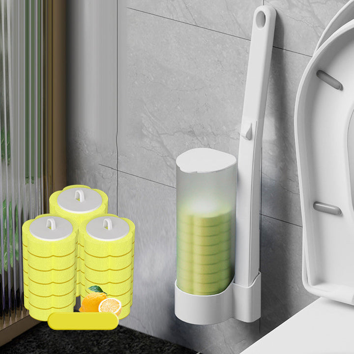 Kalsten | Antibacterial Disposable Toilet Brush with Hygienic Sponge Head and Holder
