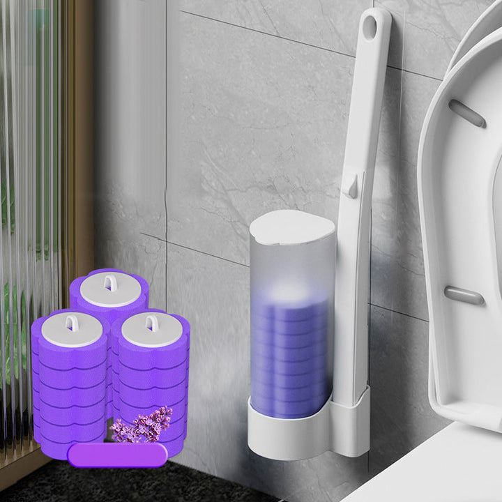 Kalsten | Antibacterial Disposable Toilet Brush with Hygienic Sponge Head and Holder