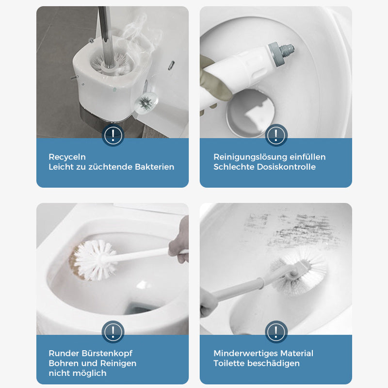 Kalsten | Antibacterial Disposable Toilet Brush with Hygienic Sponge Head and Holder