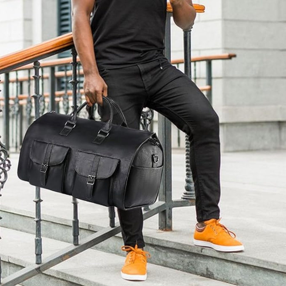 Travel Duffel Bag Leather Hand Luggage Noxord