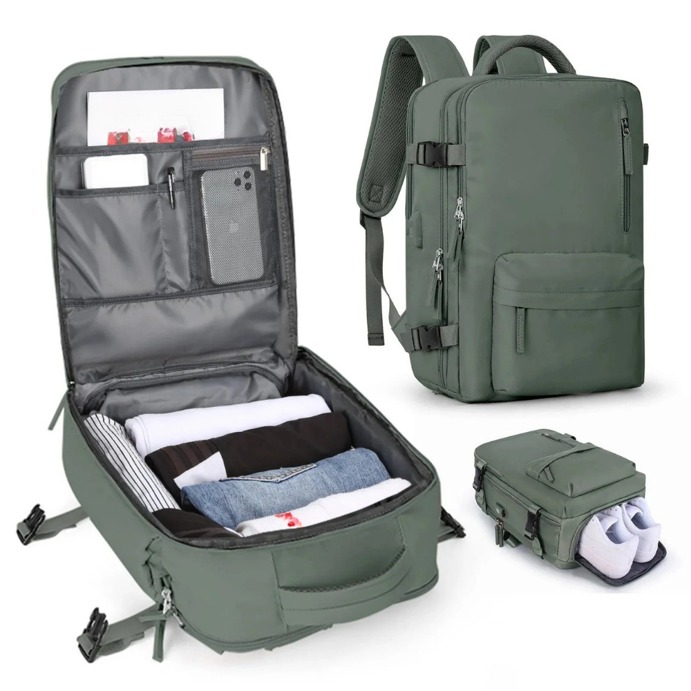 Kalsten | Travel Rucksack Backpack | Large Compartments Shoe Pocket
