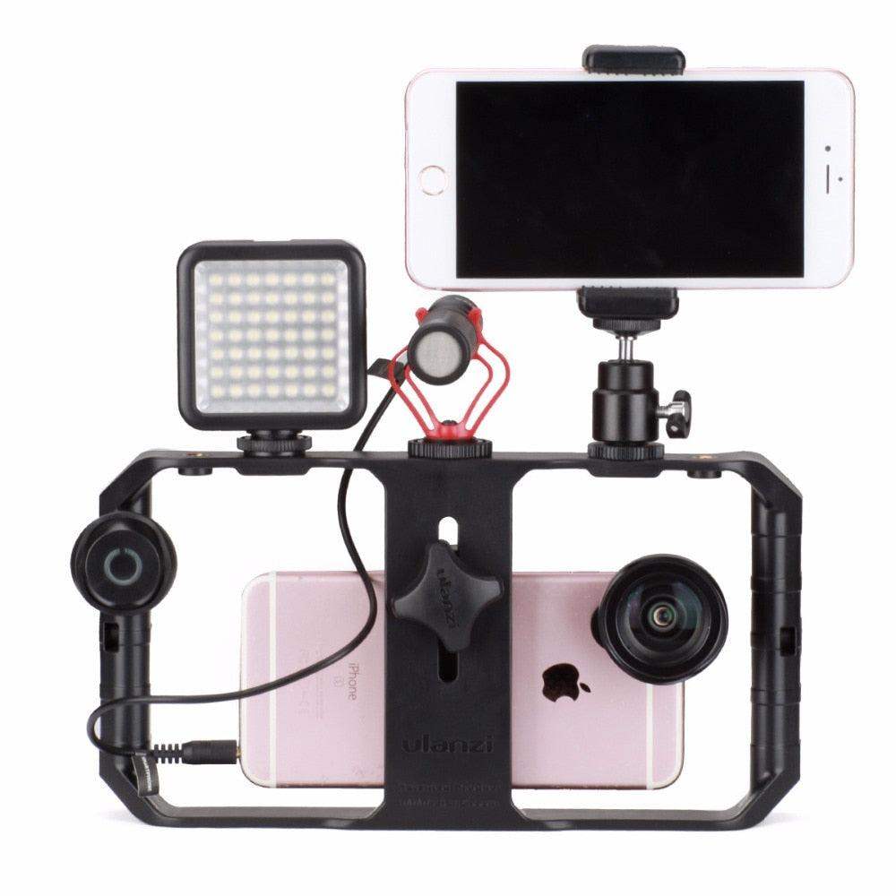 VideoGrip Smartphone Stabilizer – Professional Film Cage with Cold Shoe Mounts | Kalsten