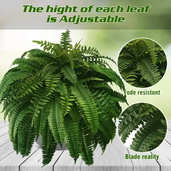 Kalsten | EverGreen Boston Fern – Artificial Plant with UV Protection and Weather Resistant Design