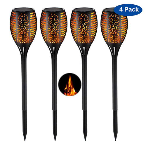 LED Solar Garden Torches Deluxe 96 LED (4 pieces) Noxord