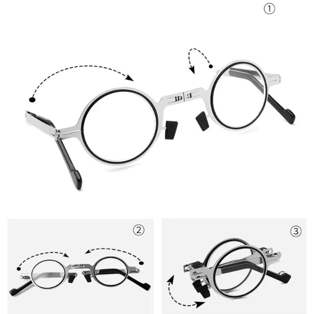 Ultralight screwless foldable reading glasses made of titanium material | Kalsten